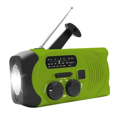 Hand Crank Flashlight Emergency Weather Radio Survival