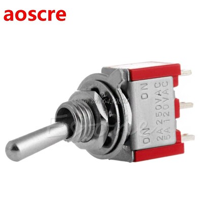 5A/125VAC 2A/250VAC ON/ON SPDT 3 Pin 3-Terminals Miniature T