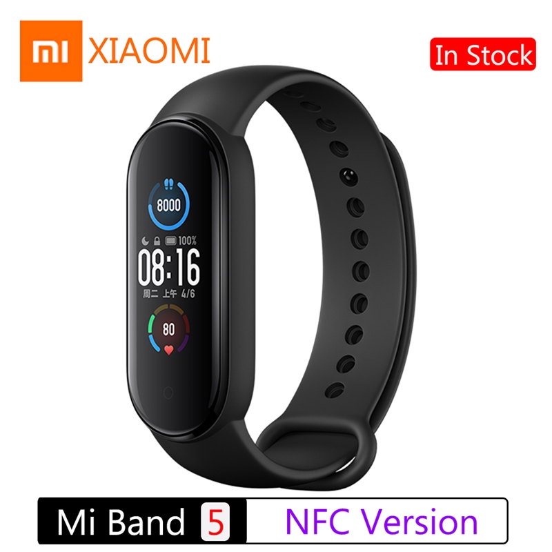 New Xiaomi Mi Band 5 NFC Version Smart Watch Wristband  Touc
