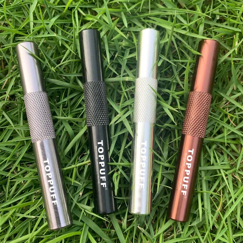TOPPUFF Pen Style Sniffer Aluminum Snuff Snorter Dispenser