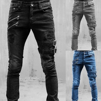 Straight Jeans Men High Waist Jean Spring Summer Boyfriend J