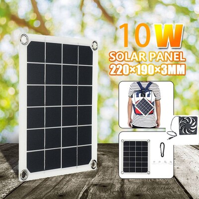 Solar Panel Exhaust Fan, 5V10W Waterproof Solar Exhaust Fan,