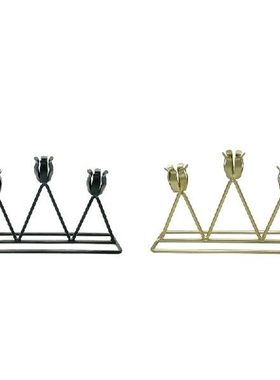 Nordic Creative Metal Candlesticks Dinner Retro Iron