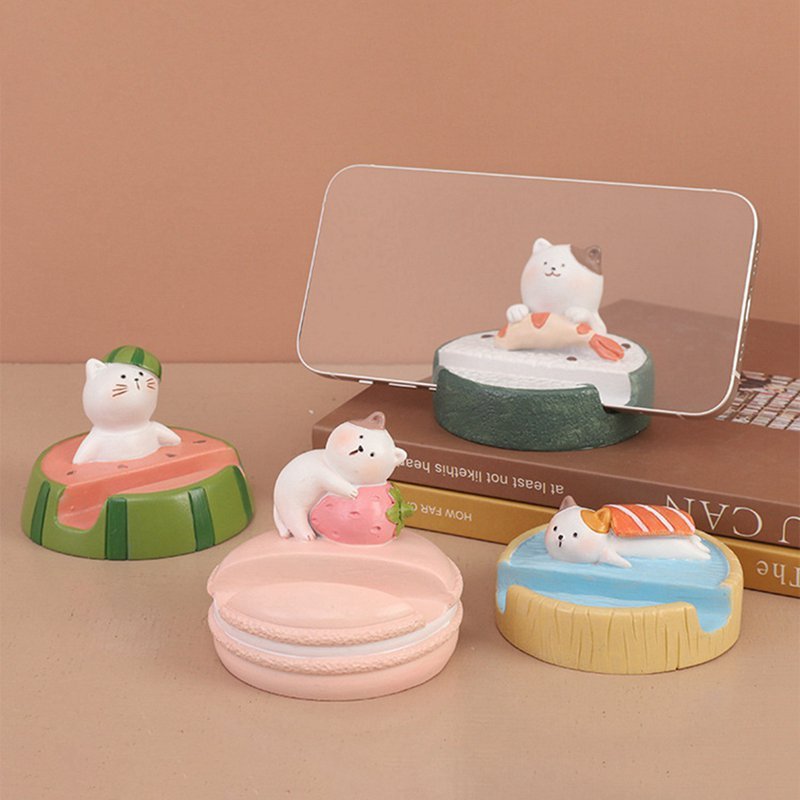 Cartoon Cat Mobile Phone Holder Accessories Desktop Stand
