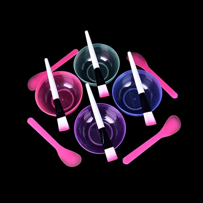 DIY Face Mask Tool Set 4 Colors Mask Bowl Brush Spoon Stick