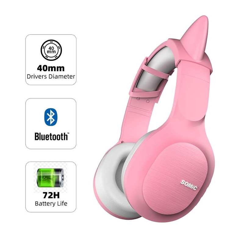 SOMIC Bluetooth Headset 72H Playtime Headphones CVC8.0 Nois