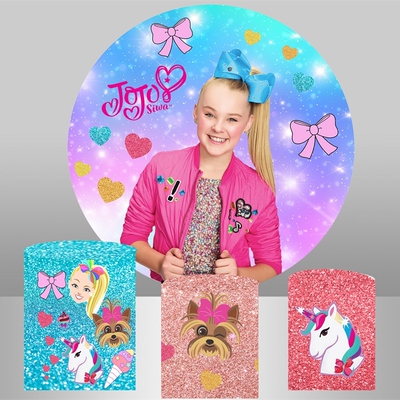 Round circle background jojo siwa Backdrop photo booth girl