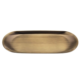 8 color Stainless Steel Oval Storage Tray Candle Plate Jewel