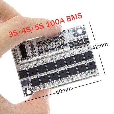 100A 5S 4S 3S BMS LMO/LiFePO4 LiFe Battery Protection Circui
