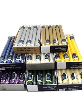 12PCS Dripless Taper Candle 10 Inch Long Stick Scented Candl