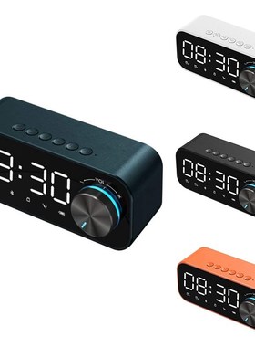 Wireless Bluetooth 5.0 LED Alarm Clock Speaker Support TF Ca