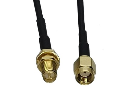 RG174 RP-SMA Male Jack to RP-SMA Female Plug Bulkhead Connec