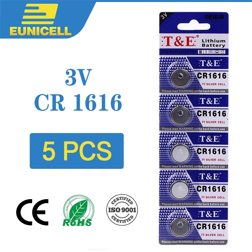 5pcs lithium cell coin battery 3v cr1616 cr 1616 button batt