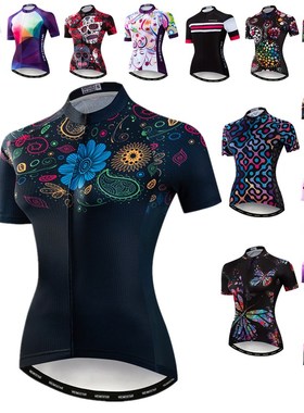 Weimostar 2021 Cycling Jersey Women Short Sleeve Flower Cycl