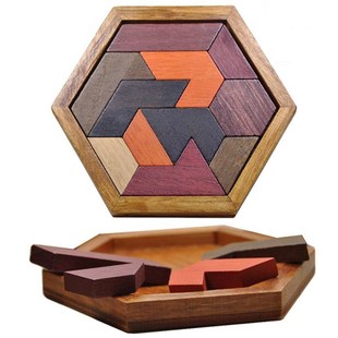 Geometric Shape Wooden Puzzles Toys Jigsaw Board Child Educa