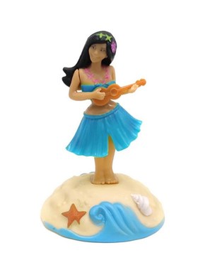 Solar Dancing  Girl Auto Ornament Swinging Dancer Bobble