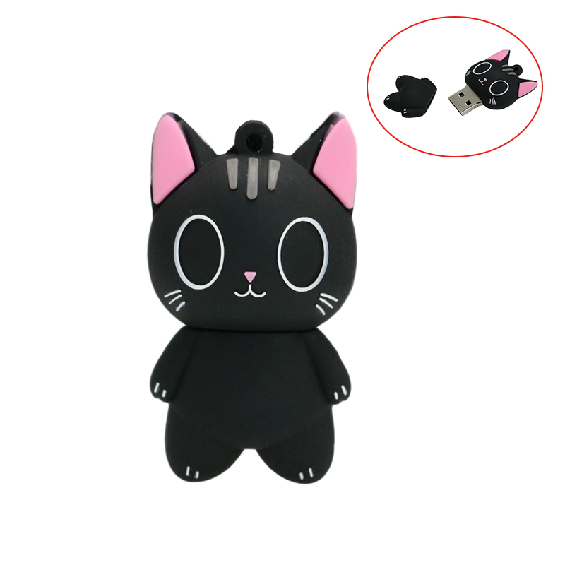 Personalized Pendrive Black Cat SB flash drive 256 128 64 gb