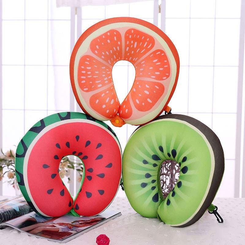 U-Shaped Pillow Fruit Nanoparticles Office Nap Car Airplane