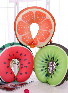U-Shaped Pillow Fruit Nanoparticles Office Nap Car Airplane
