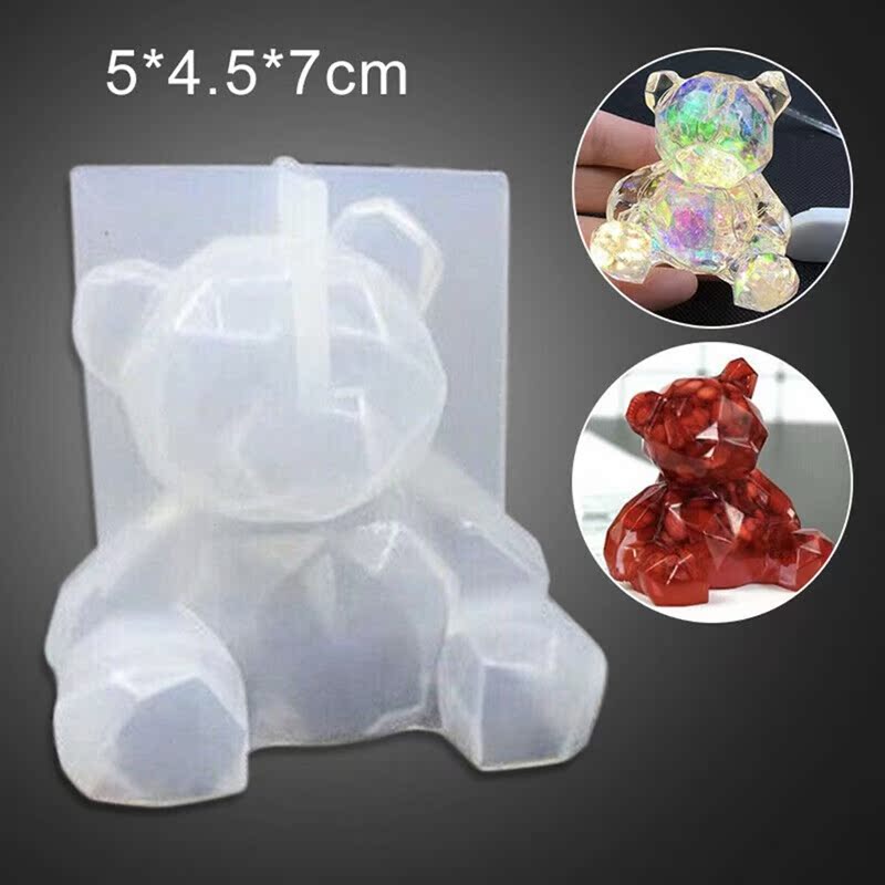Durable Teddy Bear Silicone Resin Mould Epoxy Resin Mold man