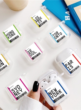 Luxury Air tickets Bluetooth Headset case for Airpods 2 1 I