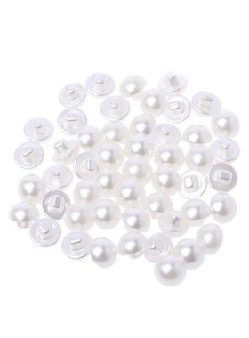 50Pcs Faux Pearl Buttons Fit Sewing Scrapbook Backhole Sewin
