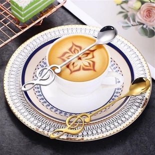 304 Stainless Steel Musical Notes Coffee Spoon Stirring Cup