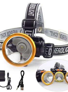 10W 20W 25W High Power LED Headlamp frontal Flashlight Recha