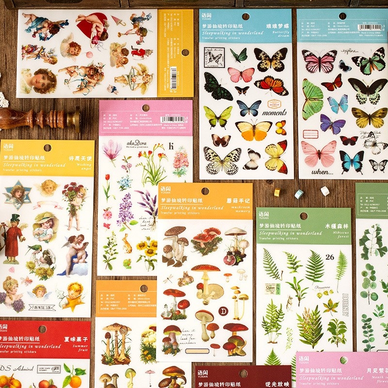 2pcs Creative DIY Plant Hand Account Scrapbook Stickers Tra