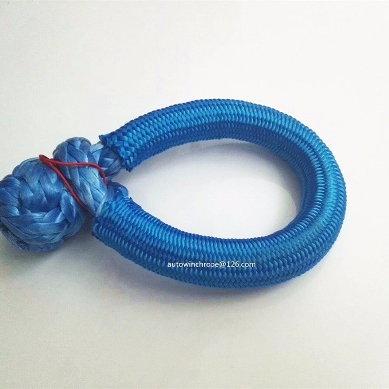 Blue 10mm*80mm AV Winch Shackle,Synthetic Winch Rope, Soft S