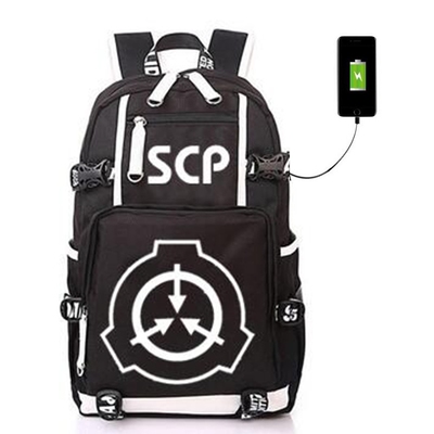 SCP Special Containt Procedures Foundation USB Backpack Bag