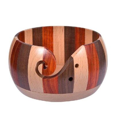 Wooden Yarn Bowl Knitting Yarn Bowls With Holes No Tangling