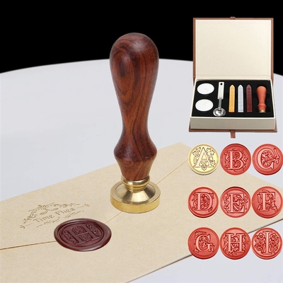 26 Letter Pattern Retro Sealing Wax Set DIY Paper Envelope D