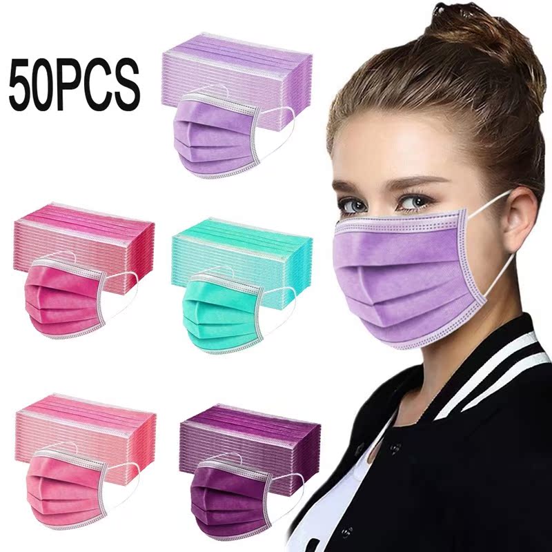 50pcs Adult Blue Designer Fasemask For Germ Protection Ship