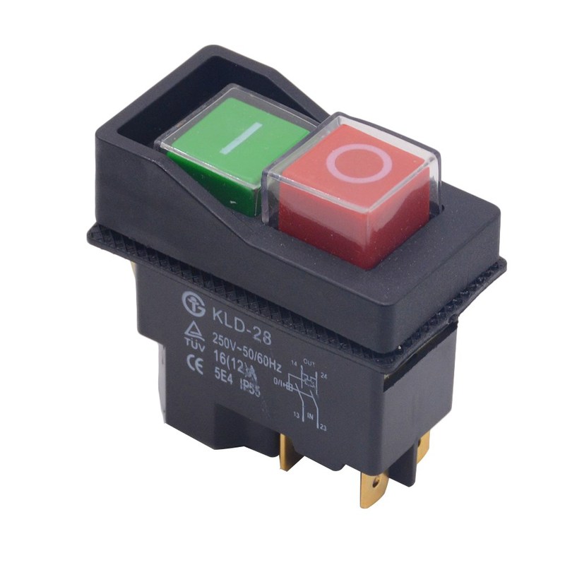 1pc KLD-28 4 Pin IP55 220v 16(12)A Magnetic Electromagnetic