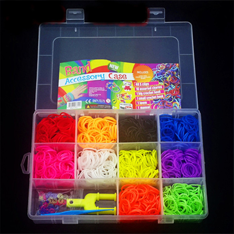 1500pcs rubber loom bands girl gift for children elastic ban