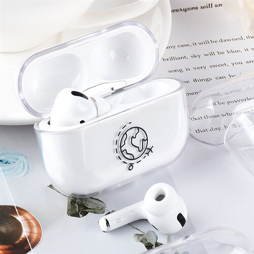 For Apple AirPods Pro Wireless Headphones Cover World Map T
