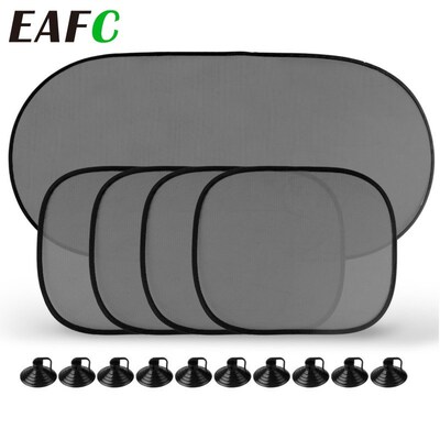 5Pcs 3D Photocatalyst Black Side Car Sun Shades Rear Window