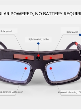 Automatic Dimming Welding Glasses Anti-Glare Goggles Argon A