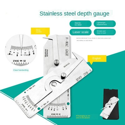 Welding Gauge Gage Weld Biting Edge Undercut Height Depth In