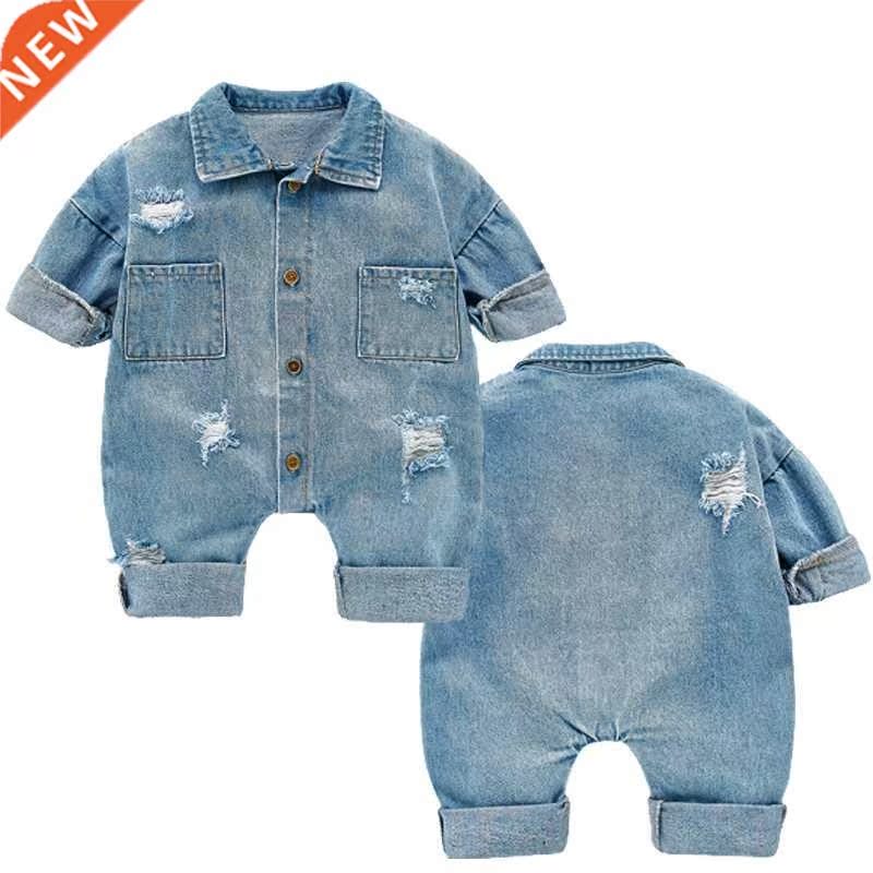 Newborn Baby Denim Baby Girl Clothes Outfits Baby Boys Rompe