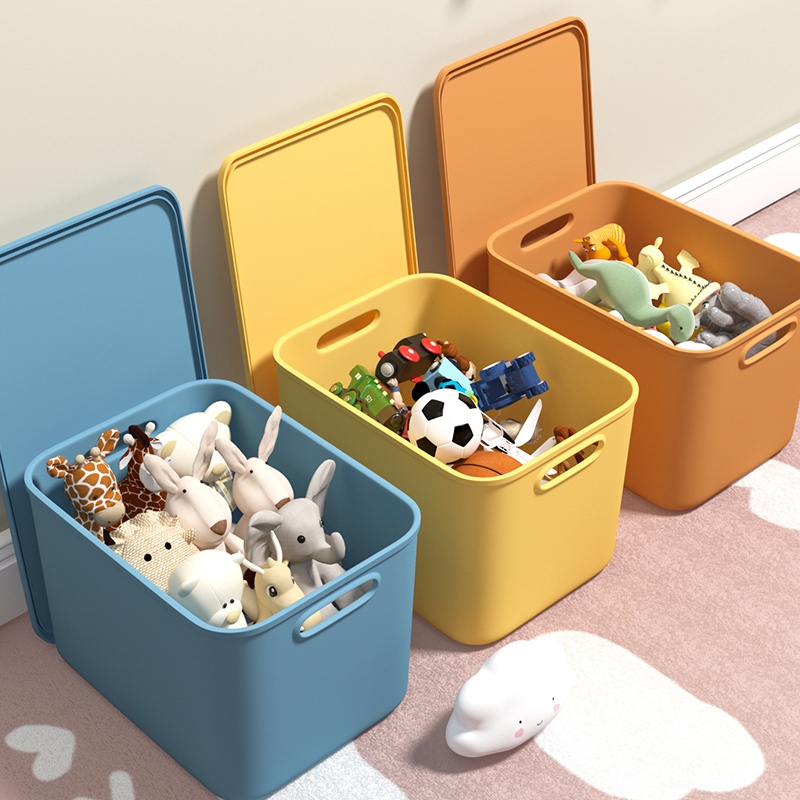 A collection box of desktop cosmetics and plastic taped boxe