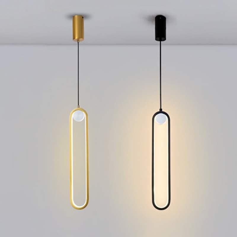 Modern Led Pendant Lamps Gold Black for Dining Room Bedroom