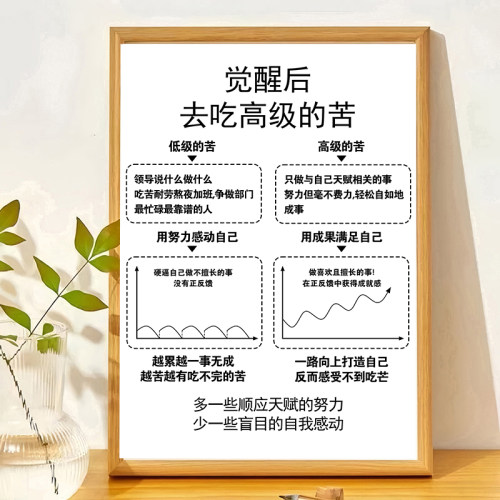 觉醒后去吃高级的苦创意相框摆件少盲目感动顺应天赋房间装饰摆台