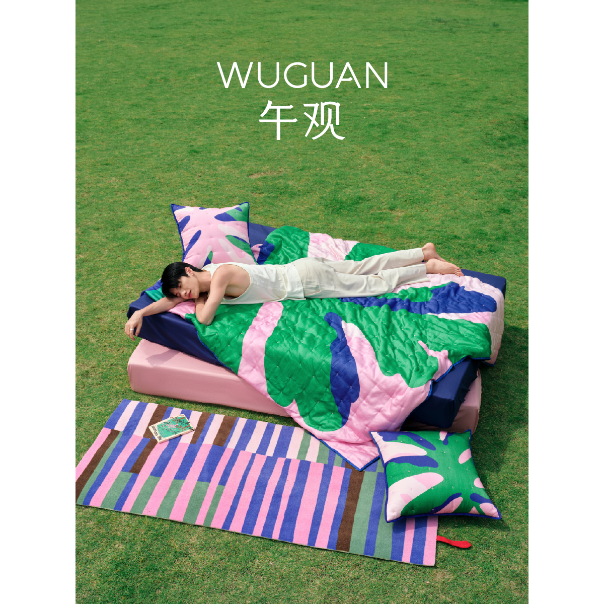 午观『昶夏』天丝夏凉被卧室客厅夏季凉感午睡毯空调被床头大靠枕