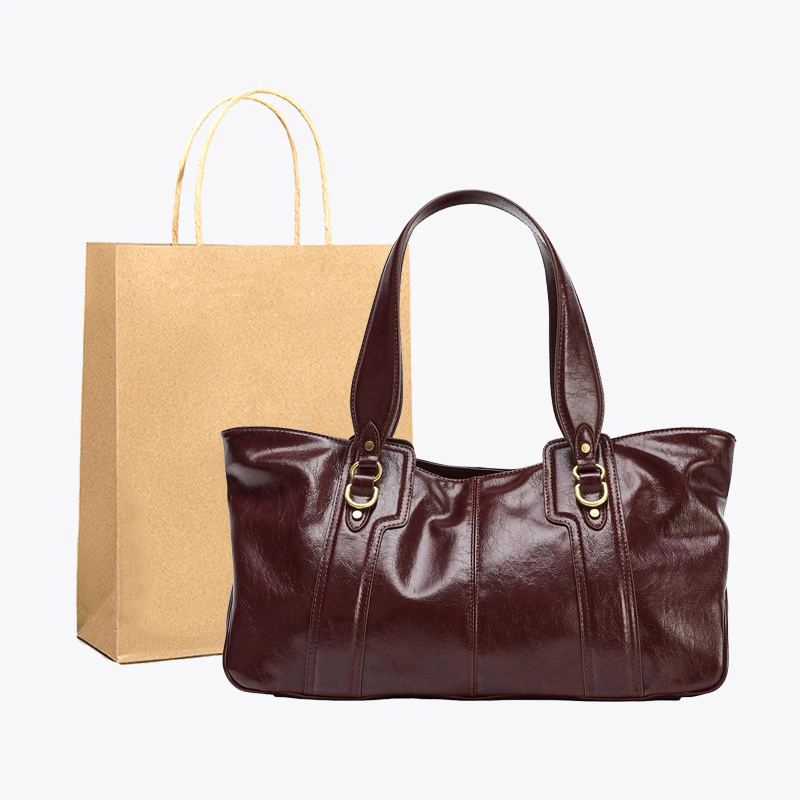 2025秋季新款女包包 欧美时尚装饰拉链单肩手提包 通勤百搭斜挎包