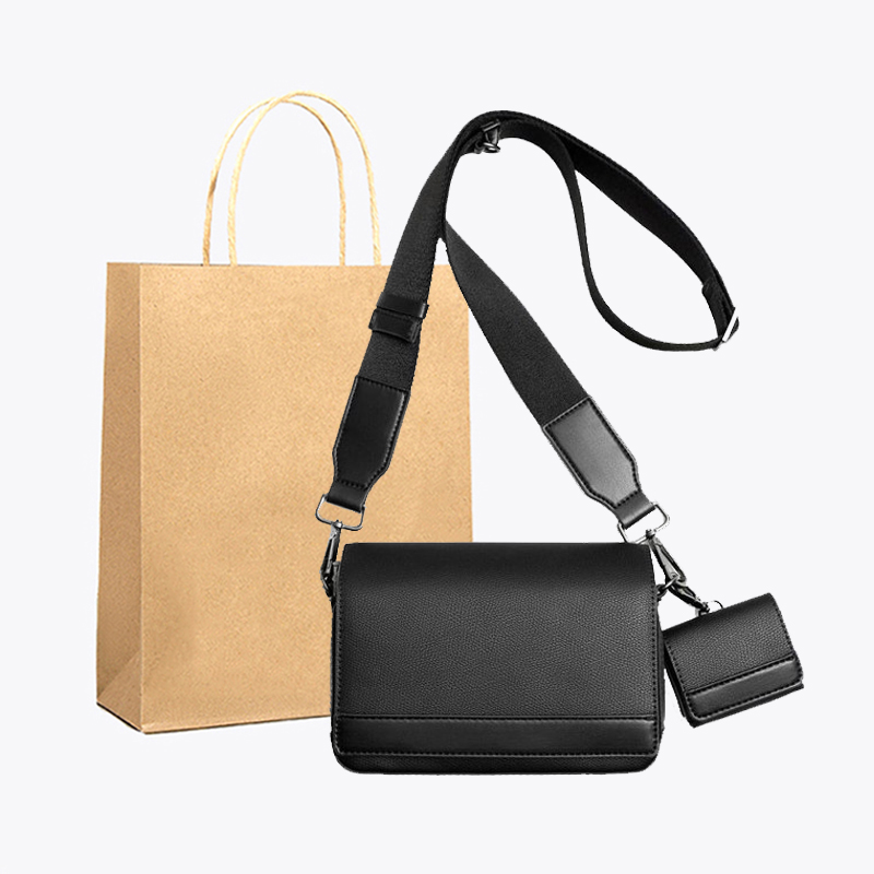 男士潮牌二合一翻盖小方包