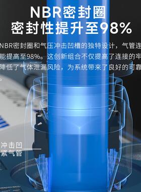 铜管气速管蓝色气动动快接头PC8-05372直通气接头快插6m软m气动元