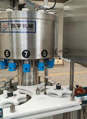 酒电子定量灌头装机 12646酒水饮料灌装设备自 白流式灌装产线