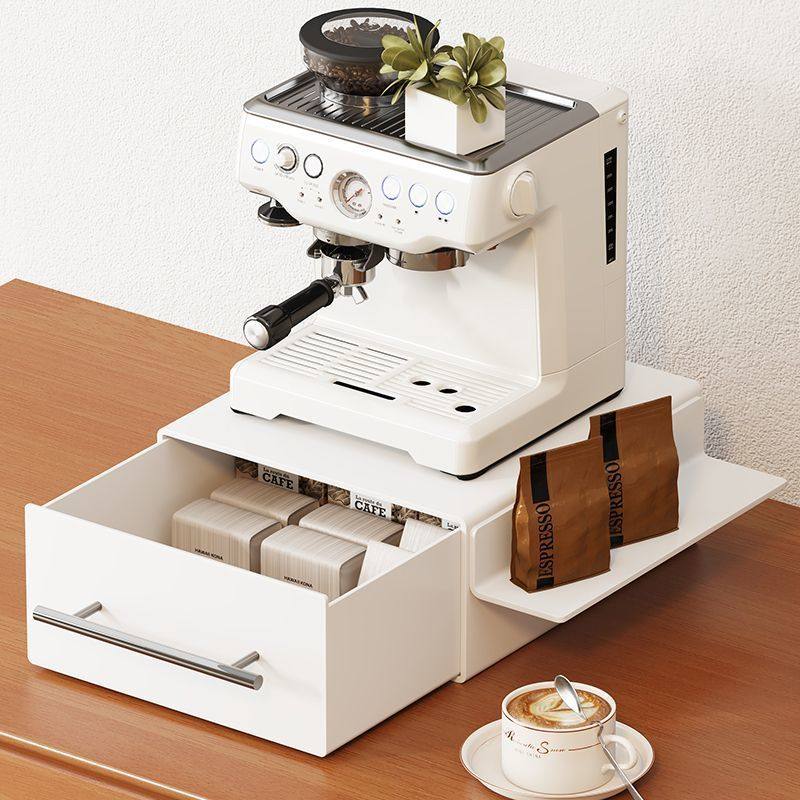 桌面咖啡机置物架餐桌台面收纳盒水吧抽屉架子多层零食收纳摆放台